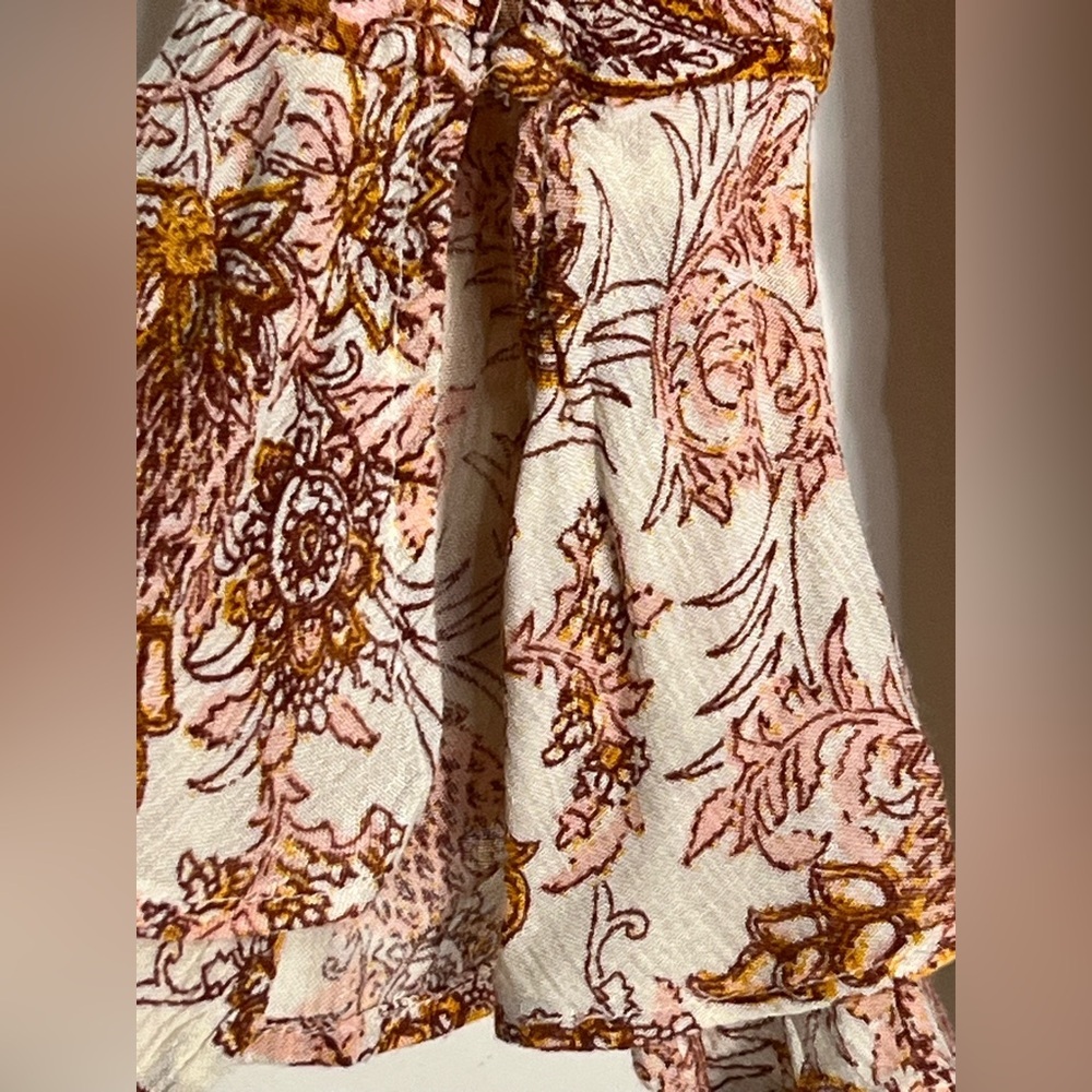 Free People Lady Luck tunic top or mini dress high neck bell sleeve size small - Picture 5 of 11